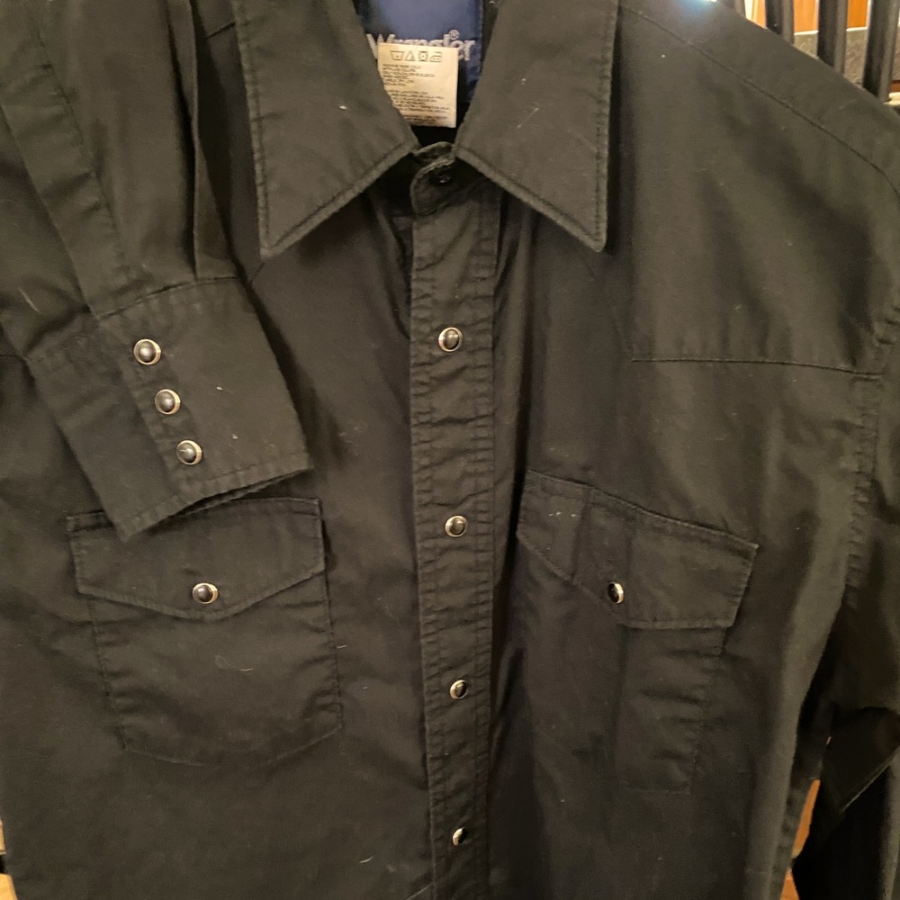 Wrangler mens Small snap long sleeve western